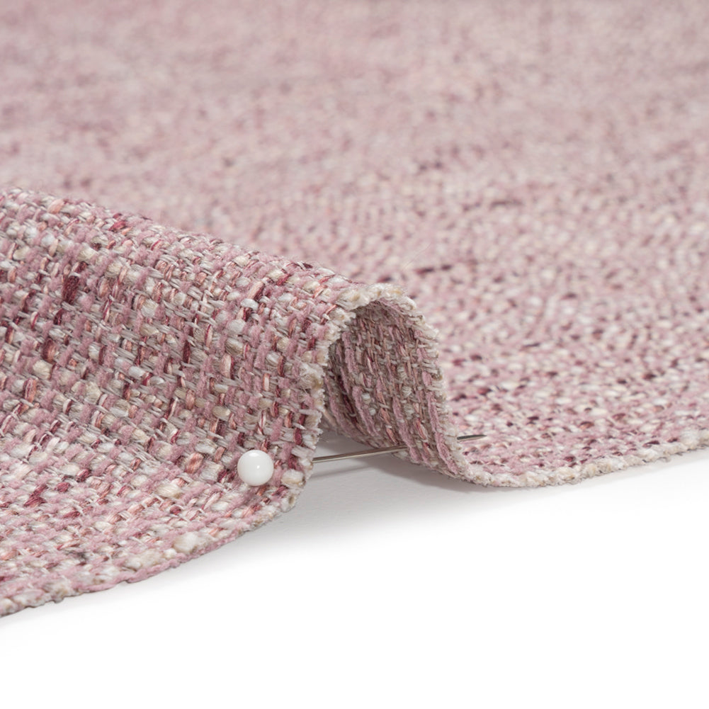 Tweed Upholstery Woven with Latex Backing - Mauve - Heath Collection Detail