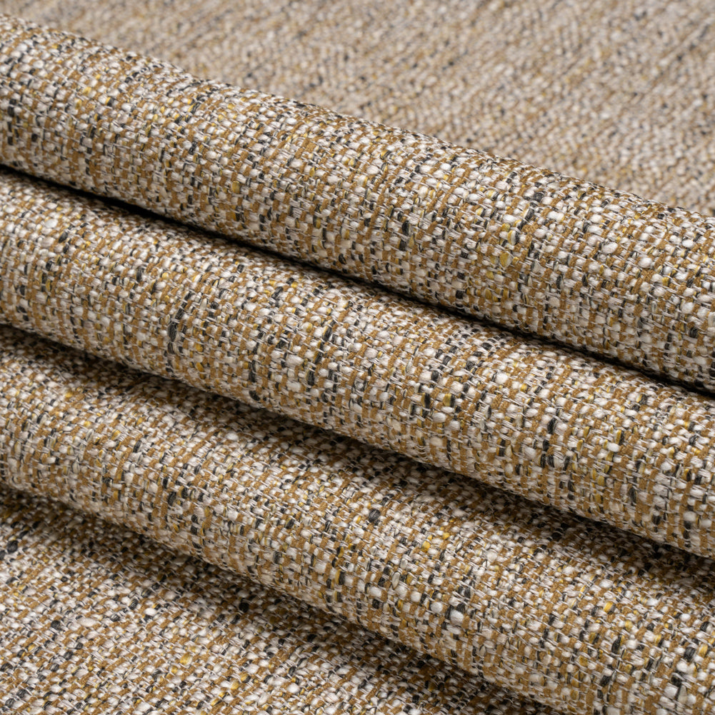 Tweed Upholstery Woven with Latex Backing - Moss - Heath Collection Folded