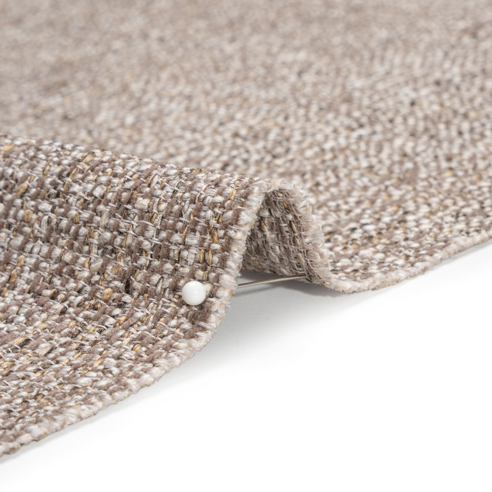 Tweed Upholstery Woven with Latex Backing - Pebble - Heath Collection Detail