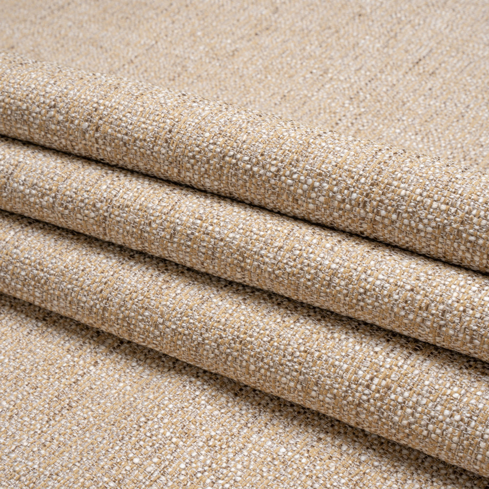 Tweed Upholstery Woven with Latex Backing - Sand - Heath Collection Folded
