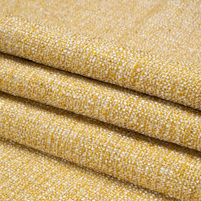 Tweed Upholstery Woven with Latex Backing - Sunshine - Heath Collection Folded