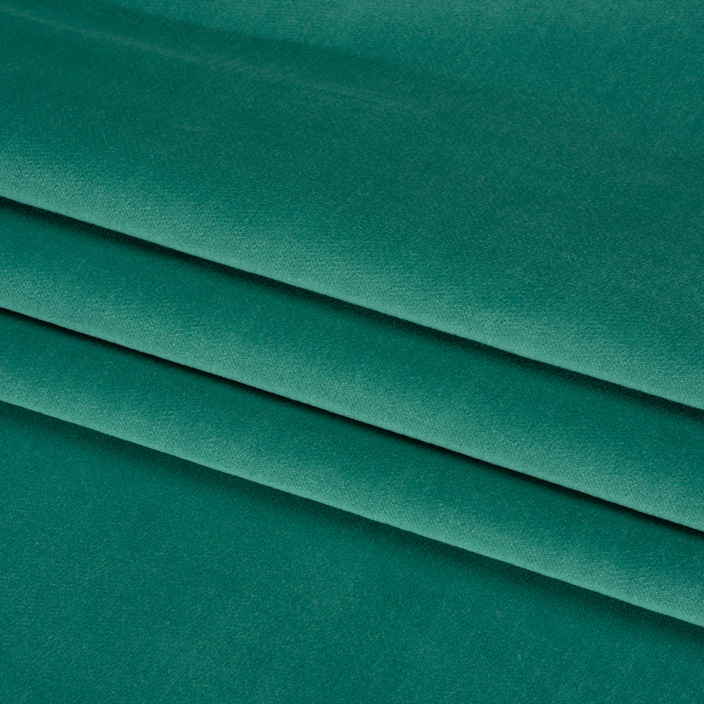 Low Pile Upholstery Velvet - Aqua - Somerset Collection Folded