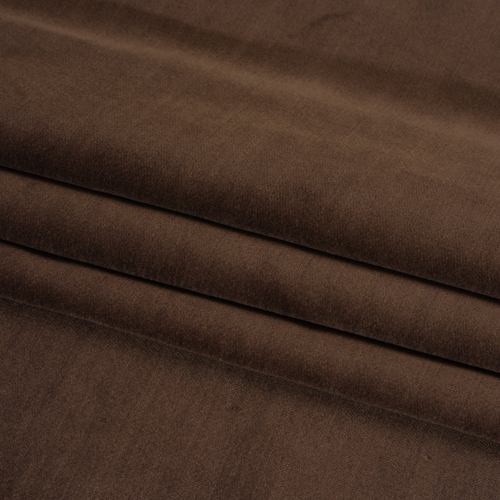 Low Pile Upholstery Velvet - Chocolate - Somerset Collection Folded