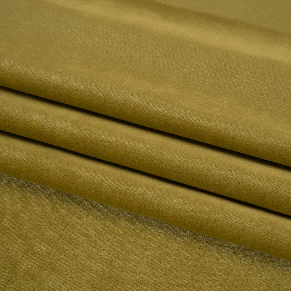 Low Pile Upholstery Velvet - Citron - Somerset Collection Folded