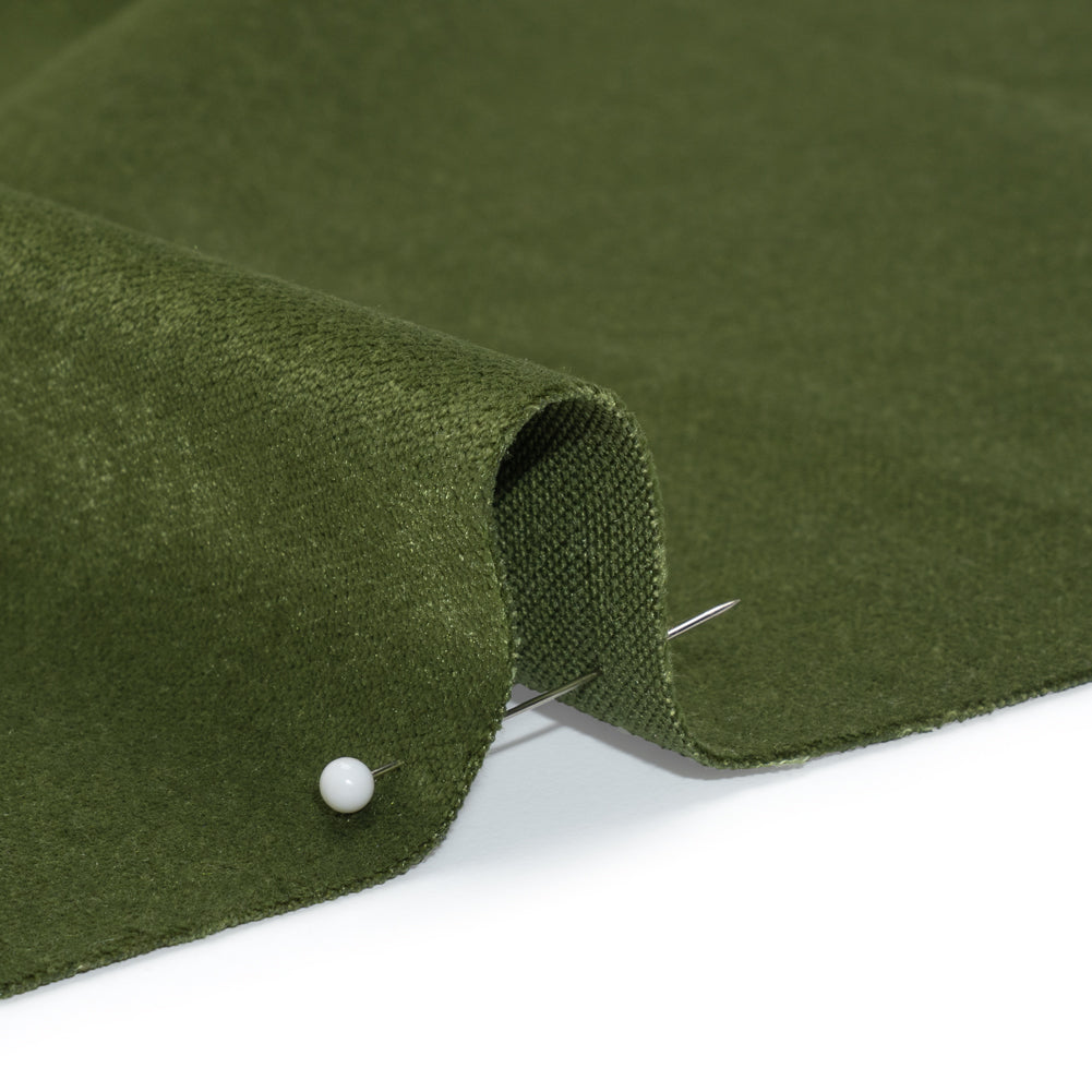 Low Pile Upholstery Velvet - Moss - Somerset Collection Detail