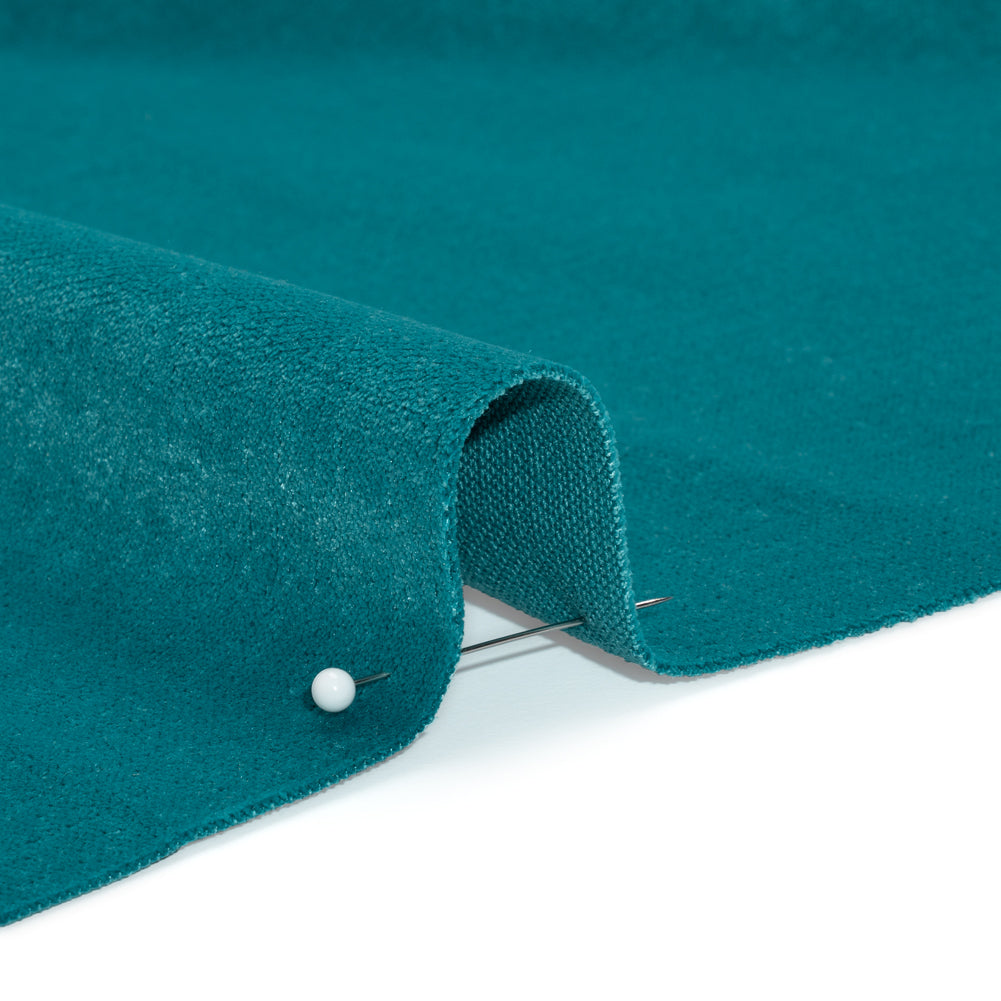 Low Pile Upholstery Velvet - Peacock - Somerset Collection Detail