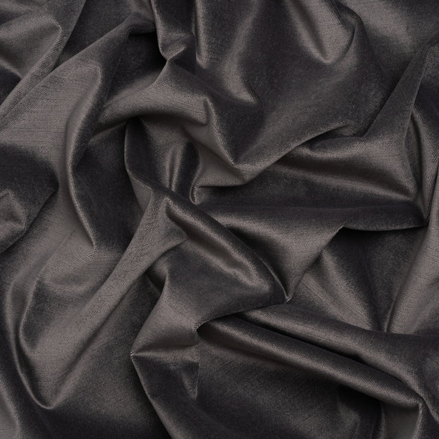 Low Pile Upholstery Velvet - Pewter - Somerset Collection