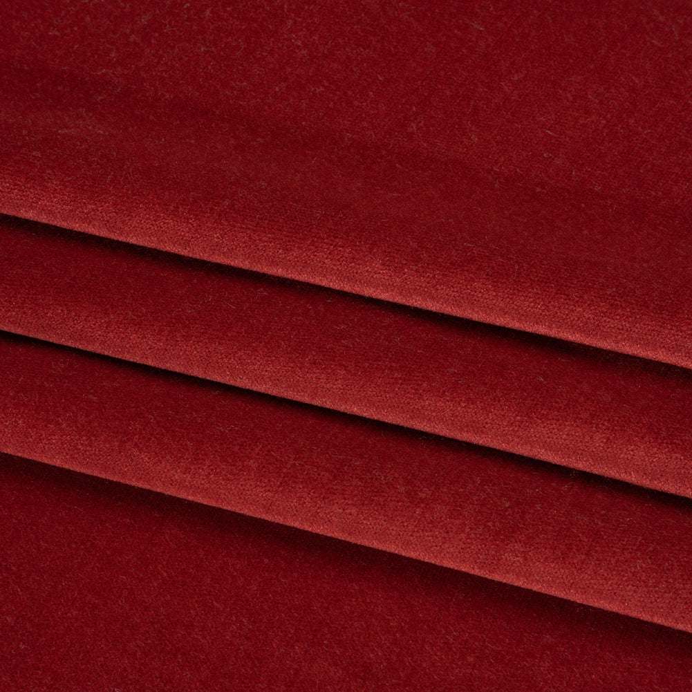Low Pile Upholstery Velvet - Ruby - Somerset Collection Folded