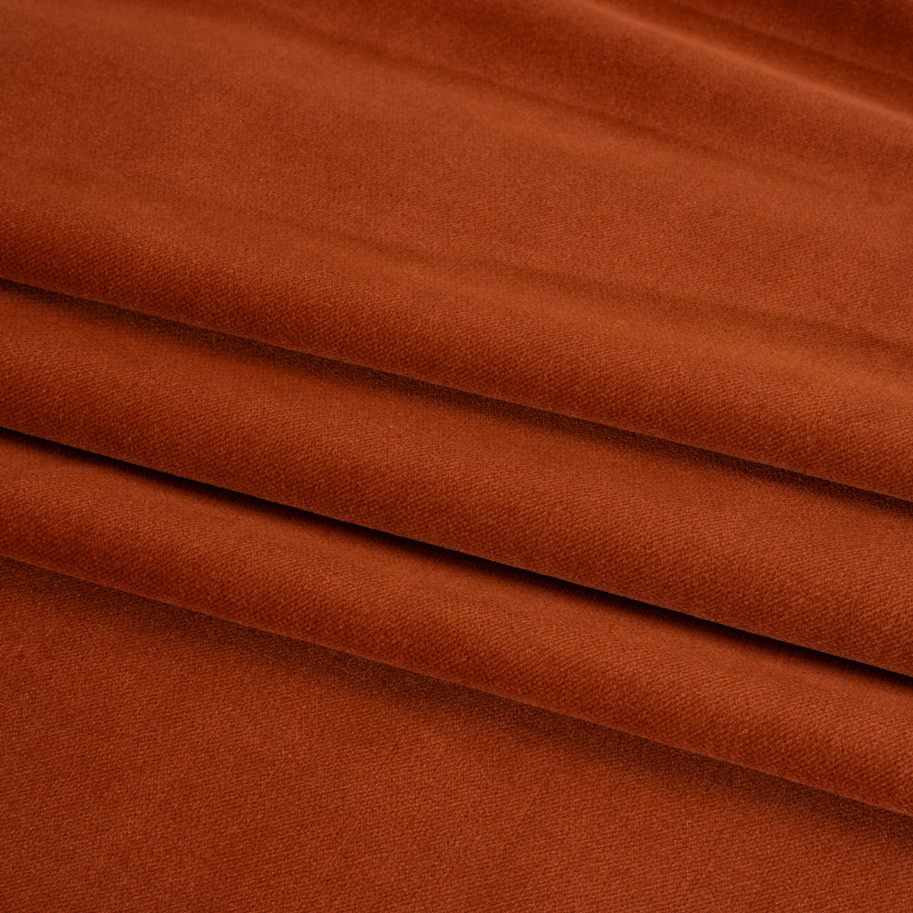 Low Pile Upholstery Velvet - Terracotta - Somerset Collection Folded