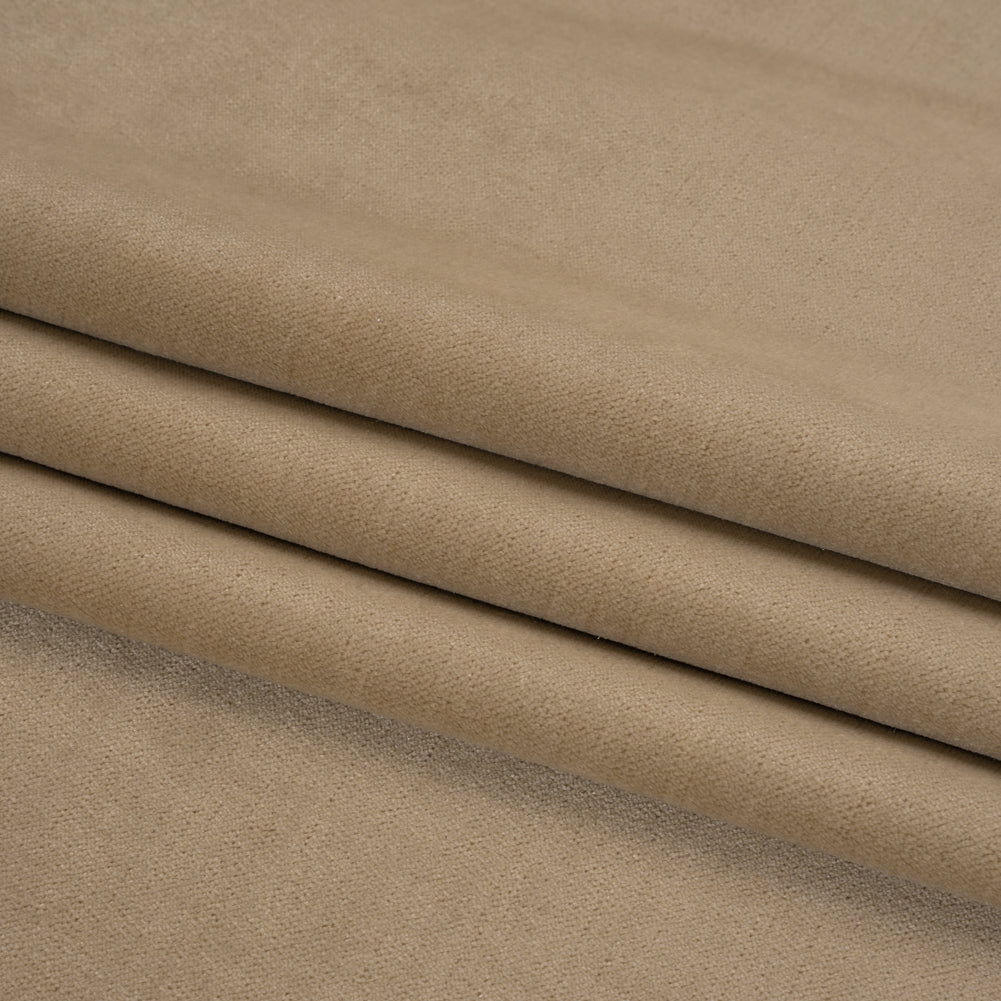 Low Pile Upholstery Velvet - True Beige - Somerset Collection Folded
