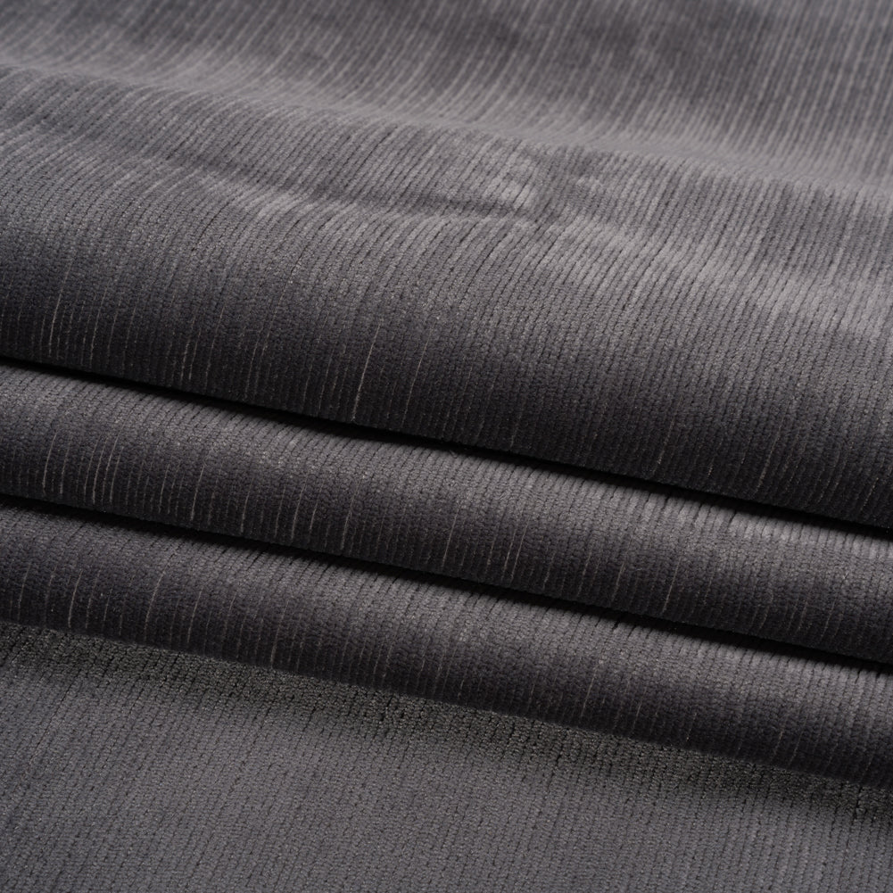 Plush Upholstery Corduroy - Pewter - Emerson Collection Folded