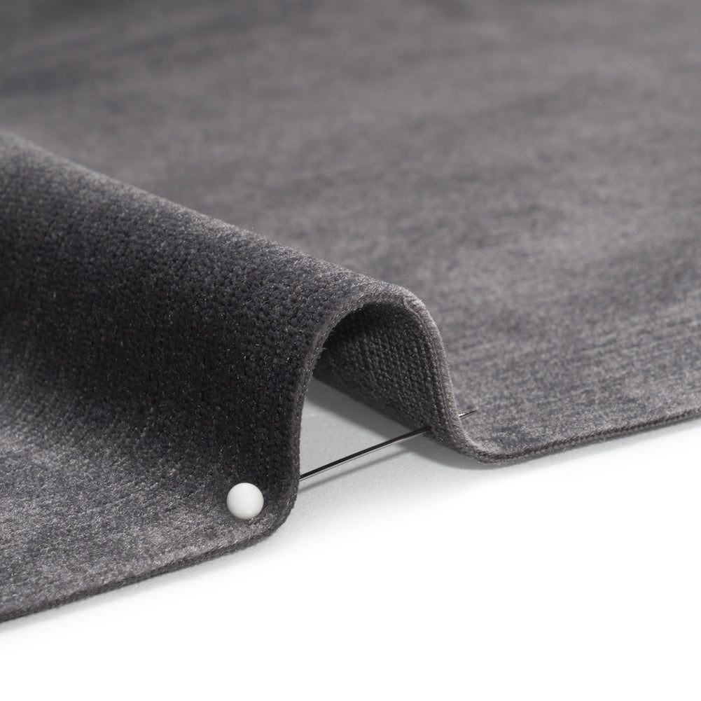 Plush Upholstery Corduroy - Pewter - Emerson Collection Detail