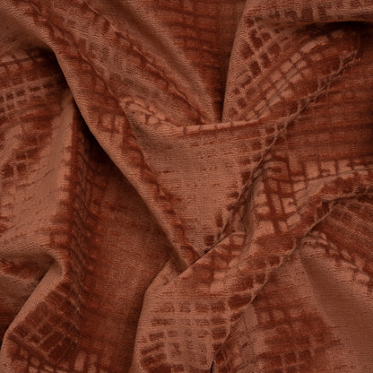 Polyester Upholstery Chenille - Dusty Rose Grid Texture - Carolina Collection