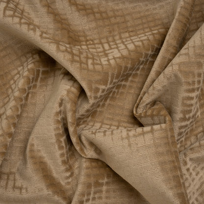 Polyester Upholstery Chenille - Fawn Grid Texture - Carolina Collection