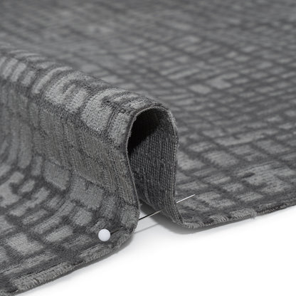 Polyester Upholstery Chenille - Steel Grid Texture - Carolina Collection