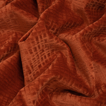 Polyester Upholstery Chenille - Winter Coral Grid Texture - Carolina Collection
