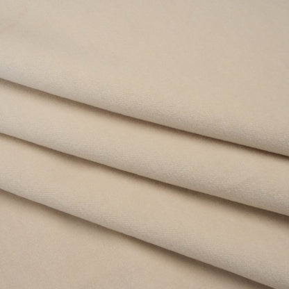 Wool and Cotton Upholstery Velveteen - Cream - Dakota Collection