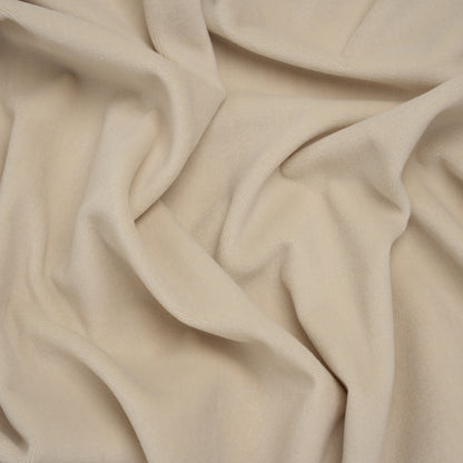 Wool and Cotton Upholstery Velveteen - Cream - Dakota Collection