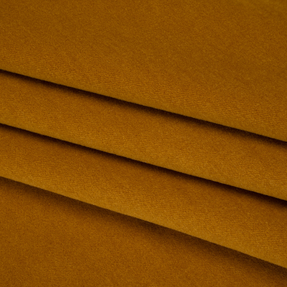 Wool and Cotton Upholstery Velveteen - Ochre - Dakota Collection