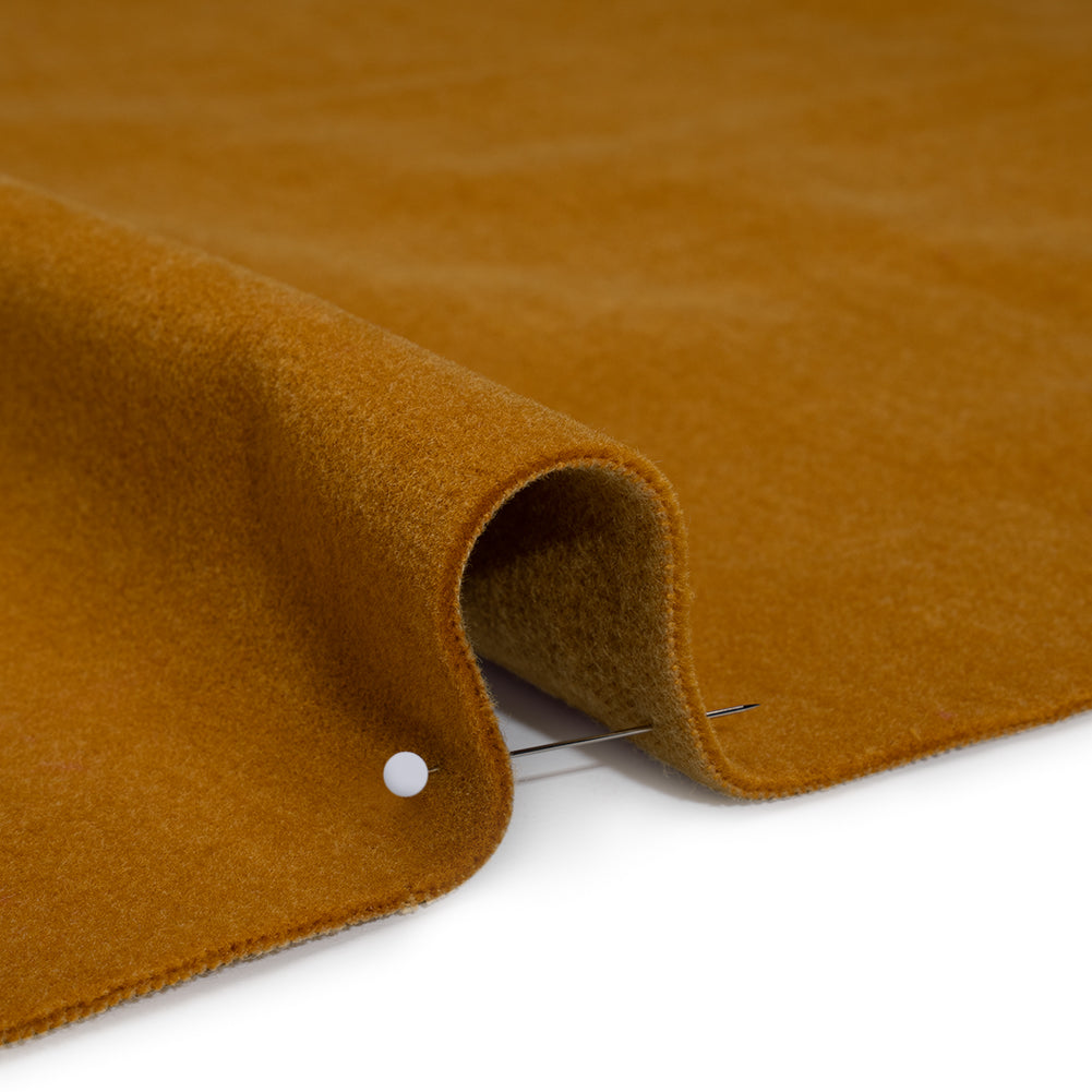 Wool and Cotton Upholstery Velveteen - Ochre - Dakota Collection