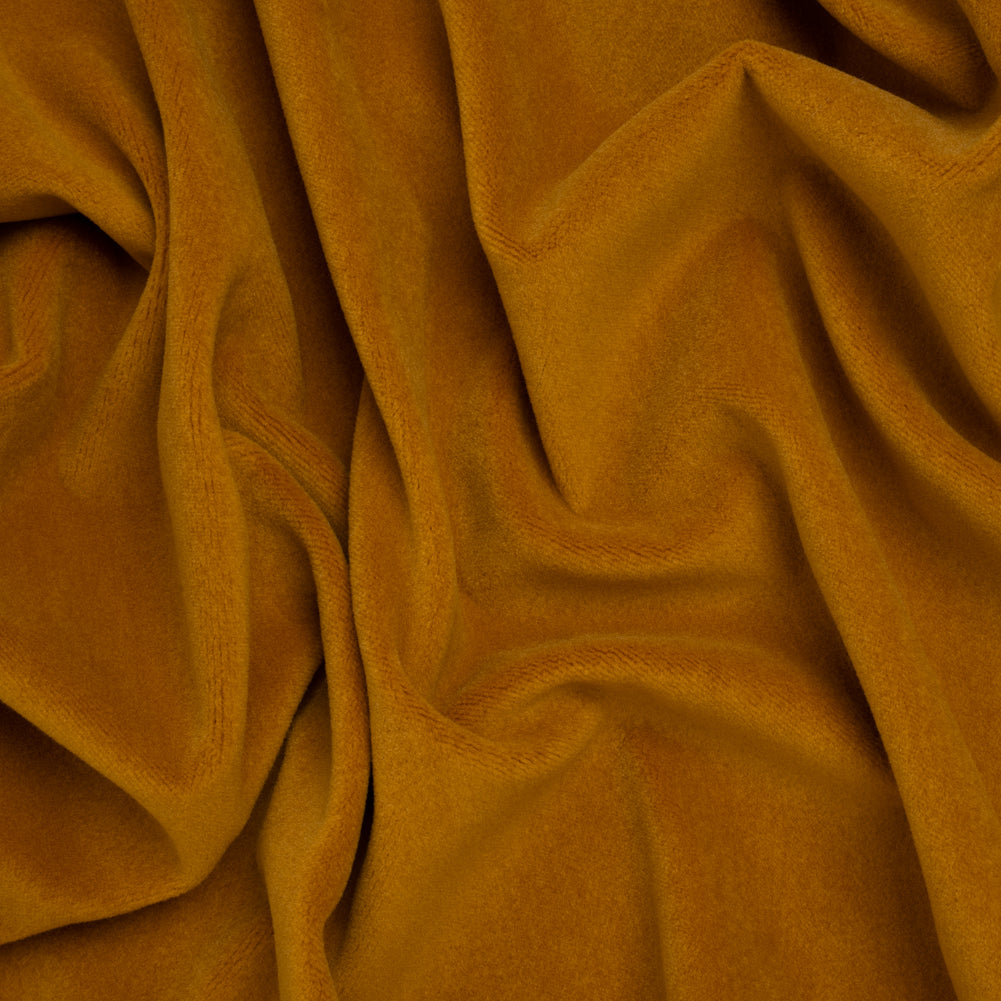 Wool and Cotton Upholstery Velveteen - Ochre - Dakota Collection