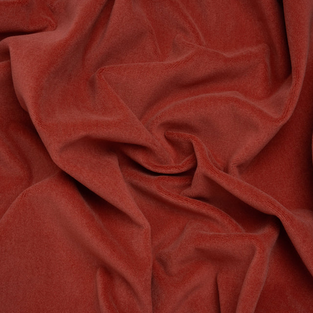 Wool and Cotton Upholstery Velveteen - Rouge - Dakota Collection