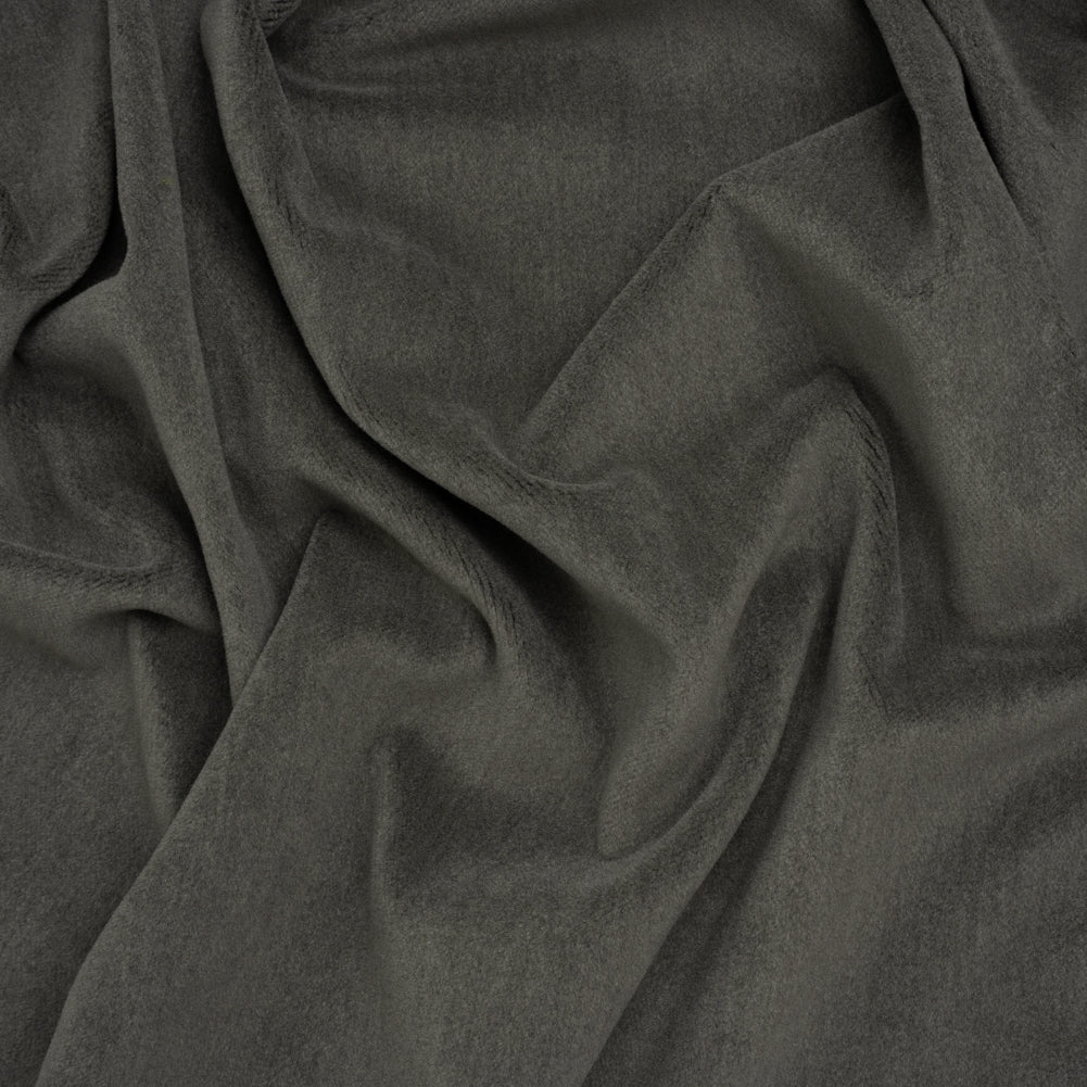 Wool and Cotton Upholstery Velveteen - Stone - Dakota Collection