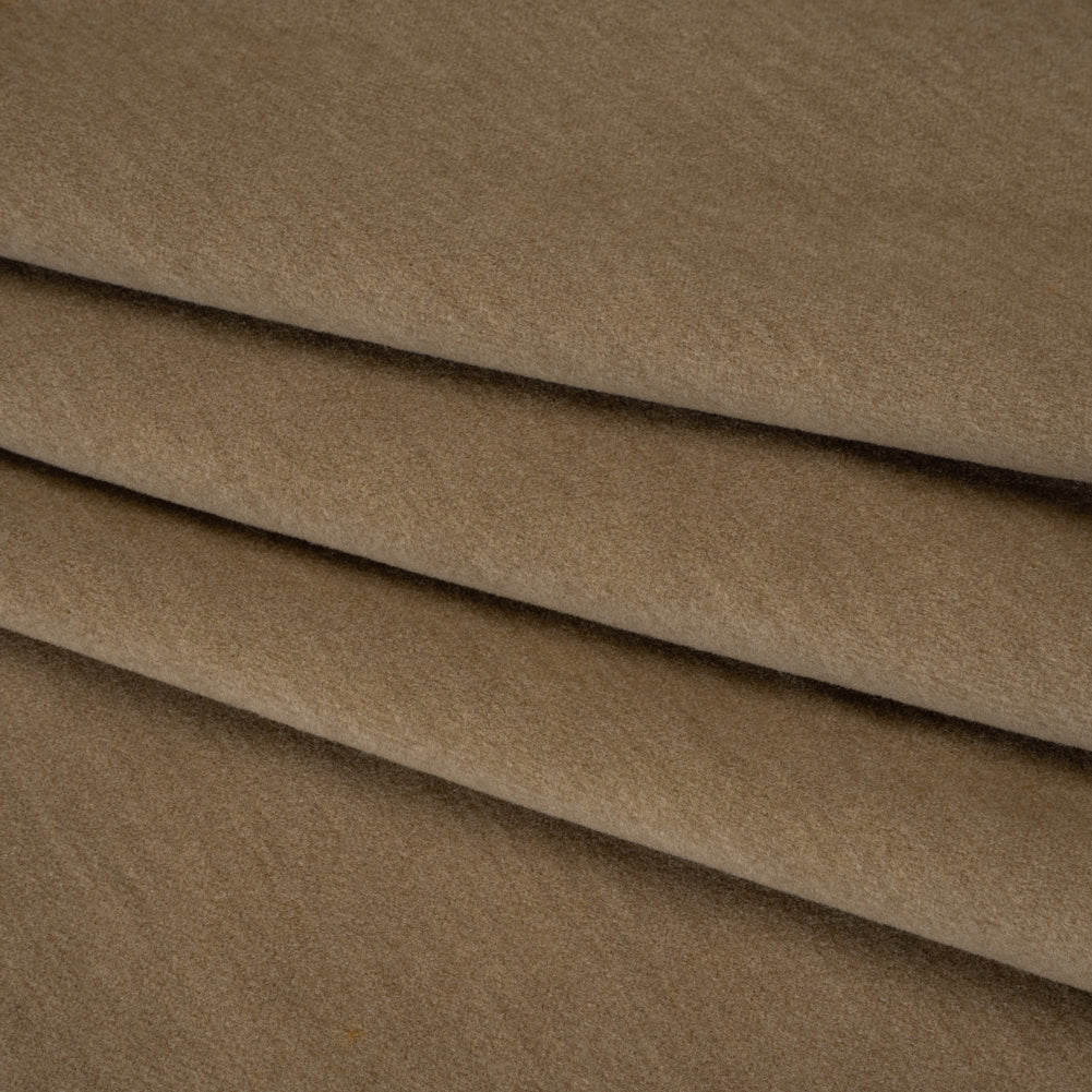 Wool and Cotton Upholstery Velveteen - Taupe - Dakota Collection