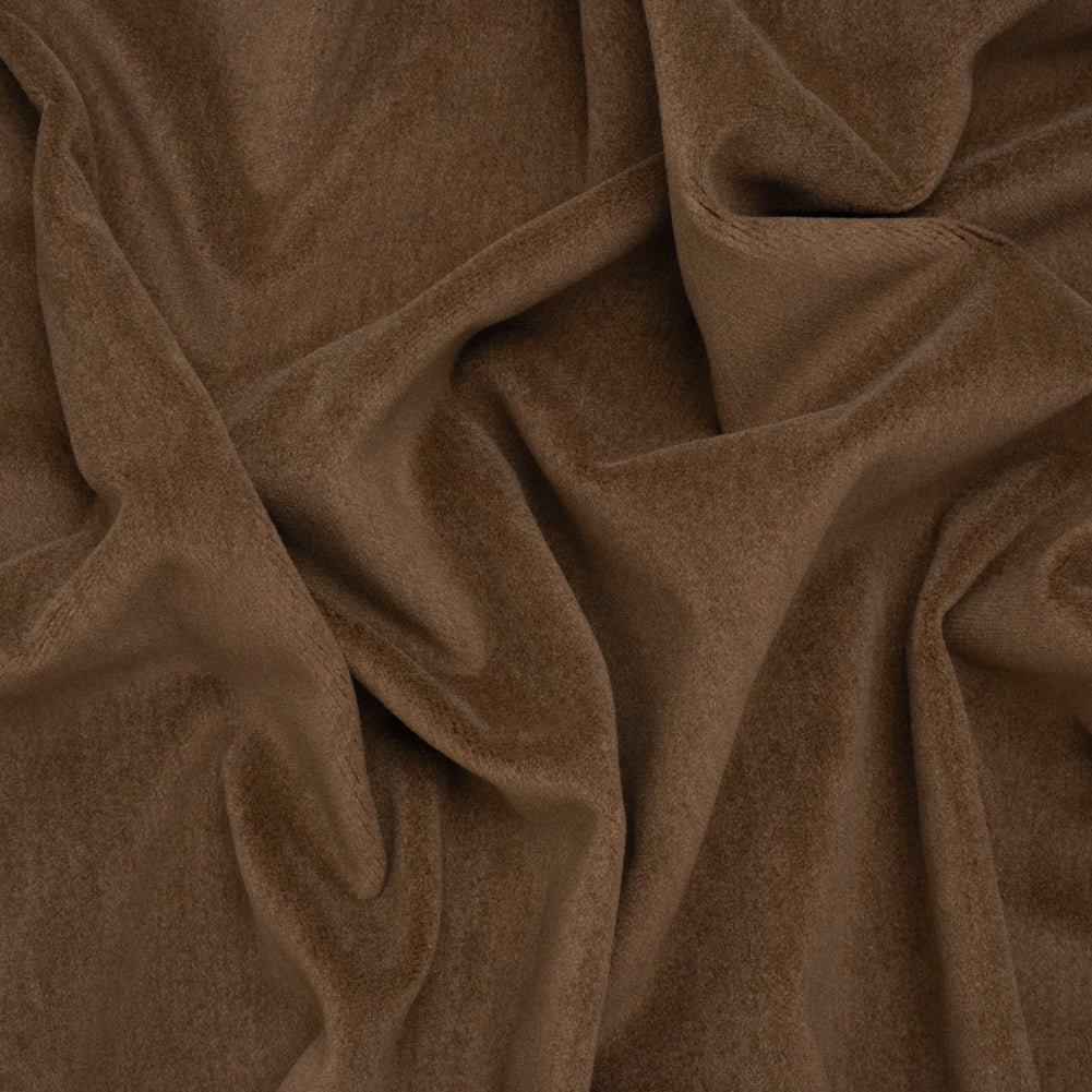 Wool and Cotton Upholstery Velveteen - Walnut - Dakota Collection