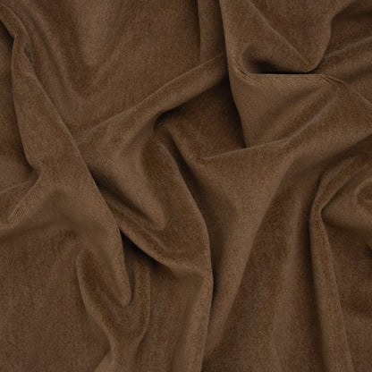 Wool and Cotton Upholstery Velveteen - Walnut - Dakota Collection