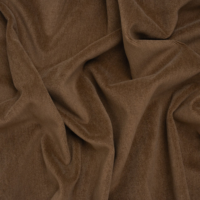 Wool and Cotton Upholstery Velveteen - Walnut - Dakota Collection