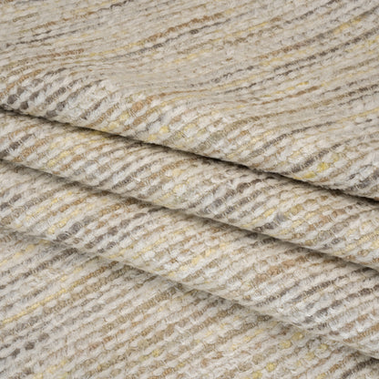 Recycled Olefin and Acrylic Upholstery Boucle and Chenille Tweed - Mist Stripes - Virginia Collection Folded