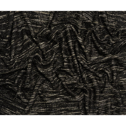 Recycled Olefin and Acrylic Upholstery Boucle and Chenille Tweed - Onyx Stripes - Virginia Collection Full