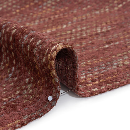 Recycled Olefin and Acrylic Upholstery Boucle and Chenille Tweed - Sangria Stripes - Virginia Collection Detail