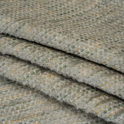 Recycled Olefin and Acrylic Upholstery Boucle and Chenille Tweed - Seaglass Stripes - Virginia Collection Folded