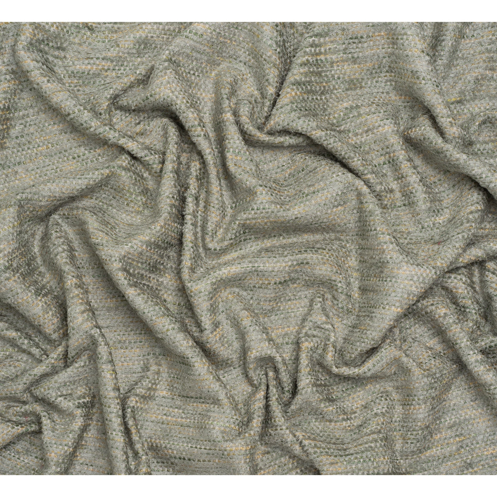 Recycled Olefin and Acrylic Upholstery Boucle and Chenille Tweed - Seaglass Stripes - Virginia Collection Full