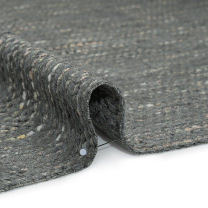 Recycled Olefin and Acrylic Upholstery Boucle and Chenille Tweed - Storm Stripes - Virginia Collection Detail