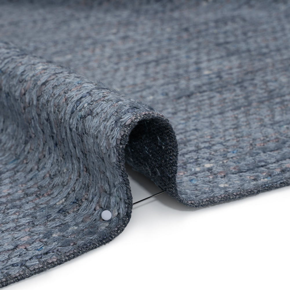 Recycled Olefin and Acrylic Upholstery Boucle and Chenille Tweed - Whisper Stripes - Virginia Collection Detail