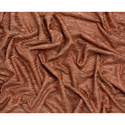 Recycled Olefin and Acrylic Upholstery Boucle and Chenille Tweed - Winter Coral Stripes - Virginia Collection Full