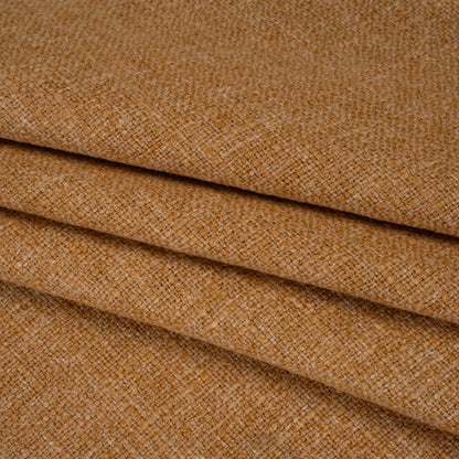 Polyester and Linen Textured Upholstery Woven - Apricot - Georgia Collection Folded
