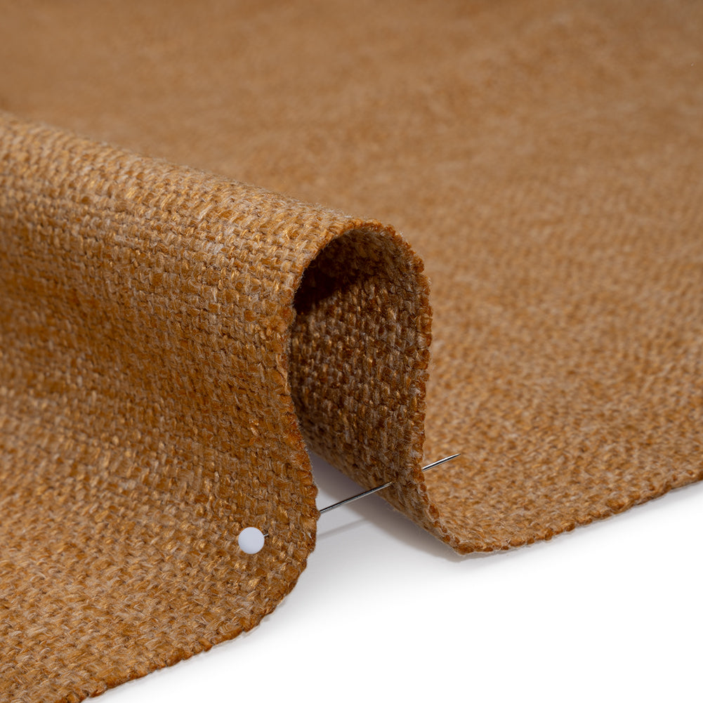 Polyester and Linen Textured Upholstery Woven - Apricot - Georgia Collection Detail