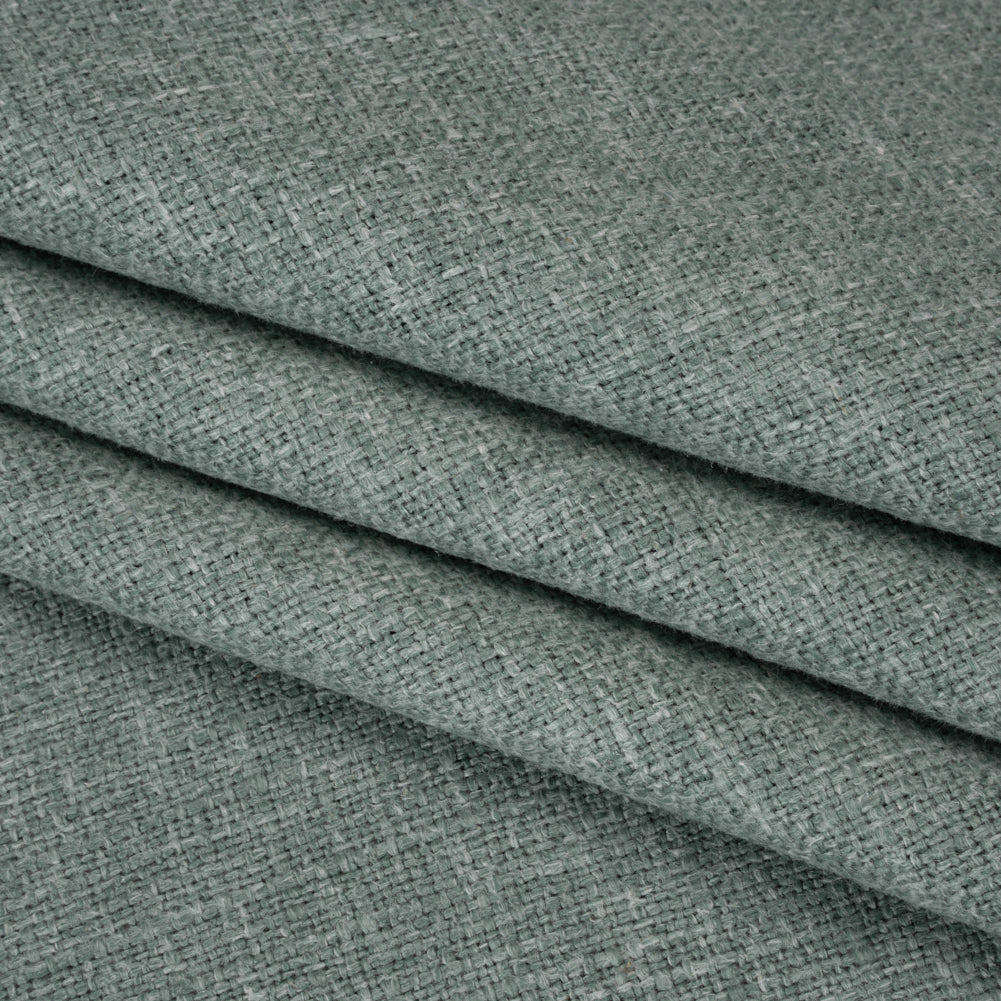 Polyester and Linen Textured Upholstery Woven - Chambray - Georgia Collection Folded