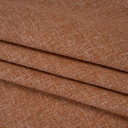 Polyester and Linen Textured Upholstery Woven - Guava - Georgia Collection Folded