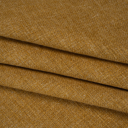 Polyester and Linen Textured Upholstery Woven - Honey - Georgia Collection Folded