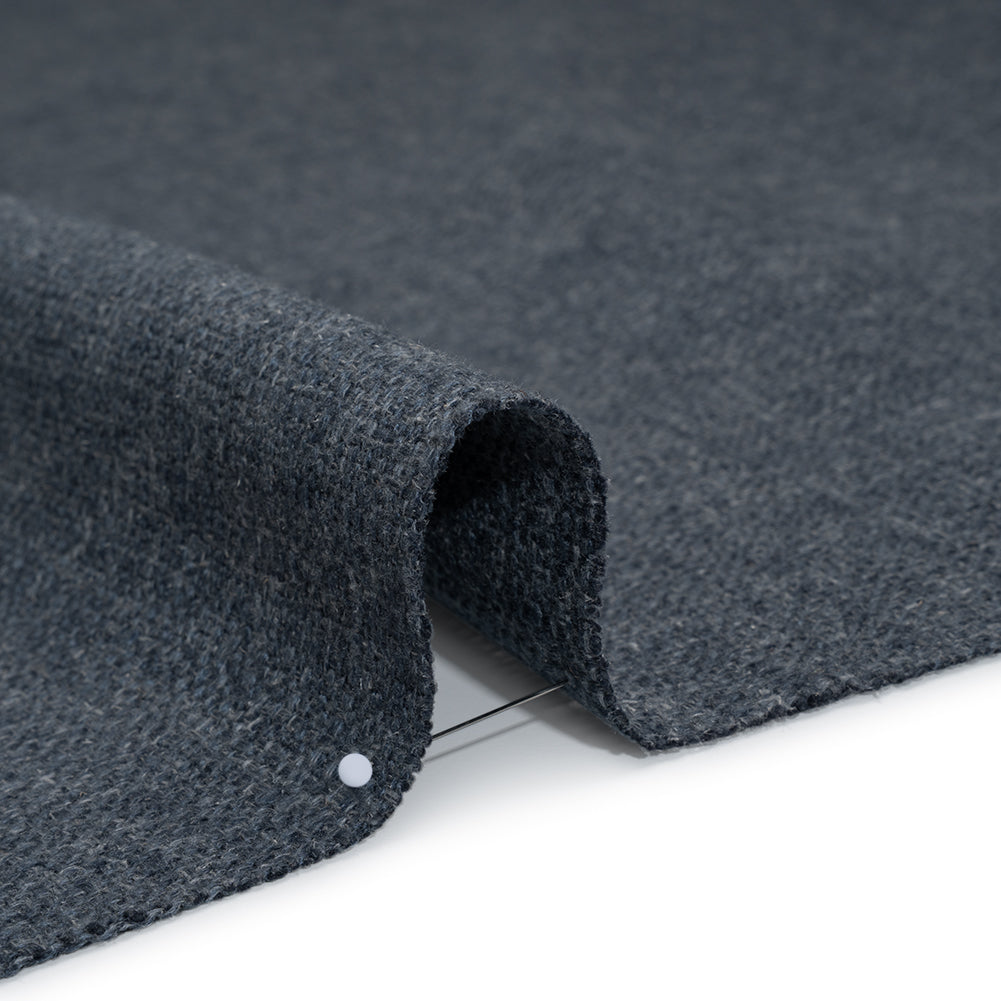 Polyester and Linen Textured Upholstery Woven - Indigo - Georgia Collection Detail