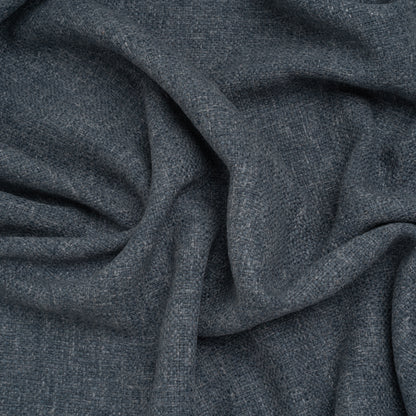 Polyester and Linen Textured Upholstery Woven - Indigo - Georgia Collection