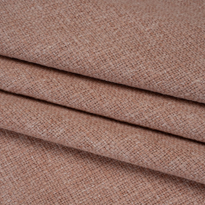 Polyester and Linen Textured Upholstery Woven - Pink Sand - Georgia Collection Folded