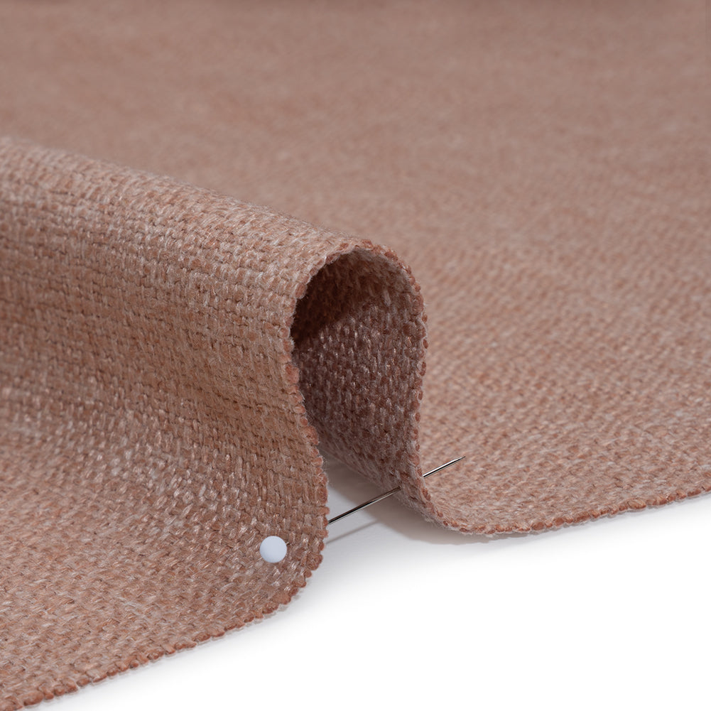 Polyester and Linen Textured Upholstery Woven - Pink Sand - Georgia Collection Detail