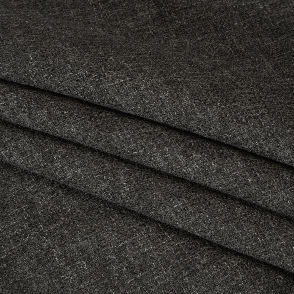 Polyester and Linen Textured Upholstery Woven - Smoke - Georgia Collection