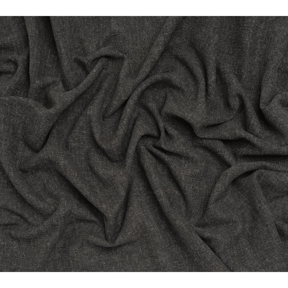 Polyester and Linen Textured Upholstery Woven - Smoke - Georgia Collection